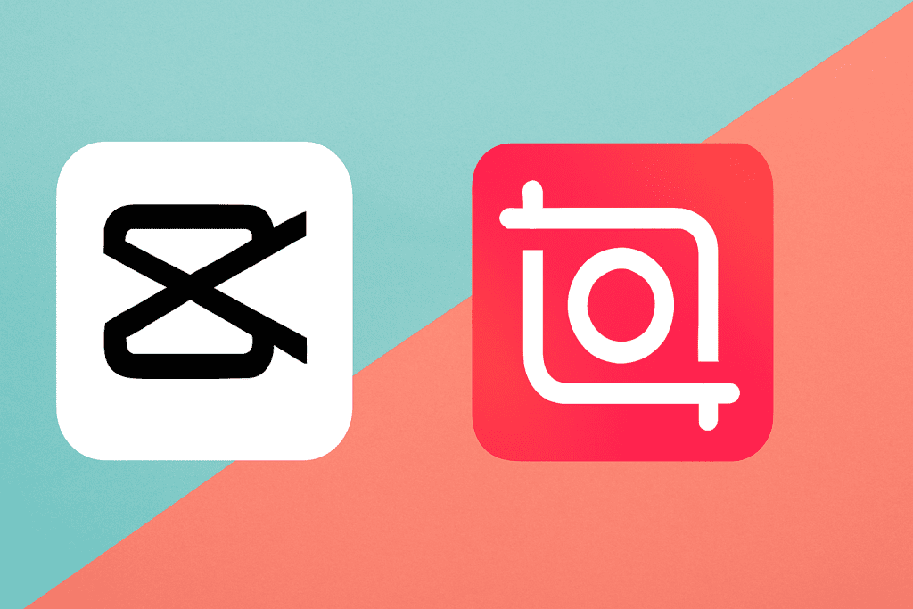 An image showing the logo of CapCut vs InShot