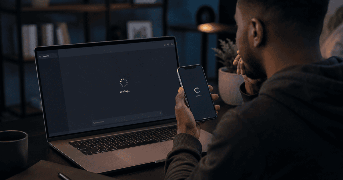 A person checking whether ChatGPT is down or if the login issue is specific to their account