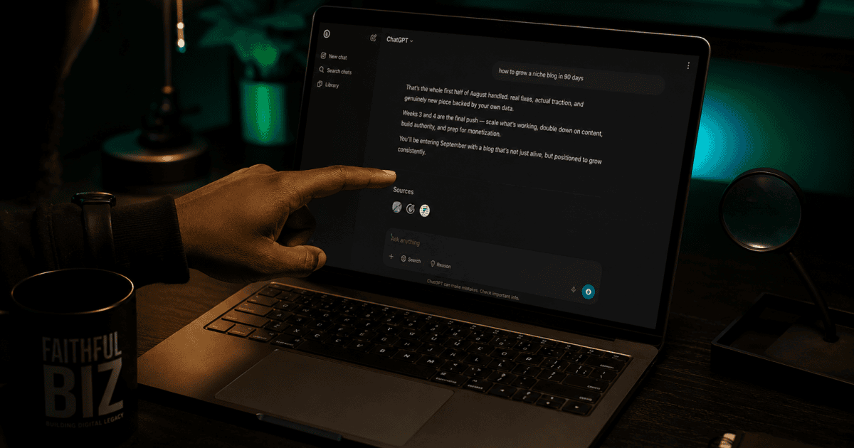 A Content creator checking to know if ChatGpt is citing his website.